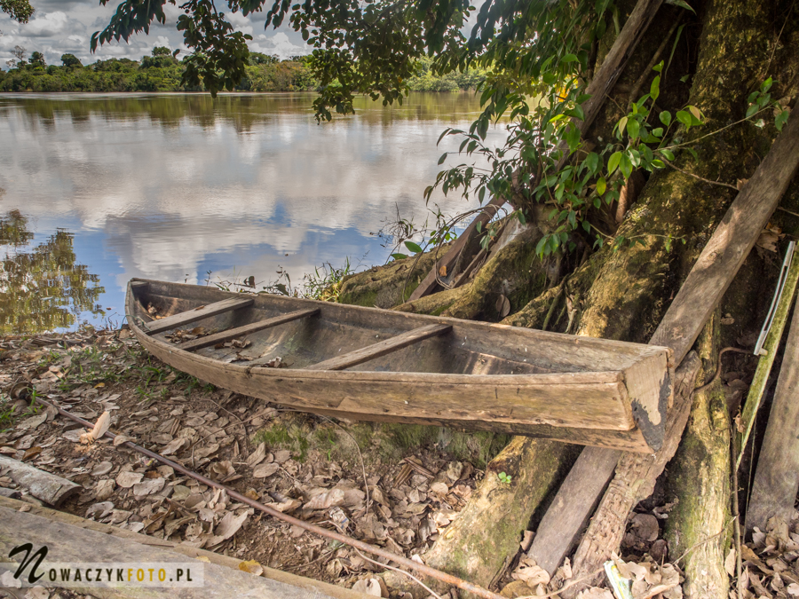 Santa Rita, Peru - Traditional, indian boats on the bank of the river